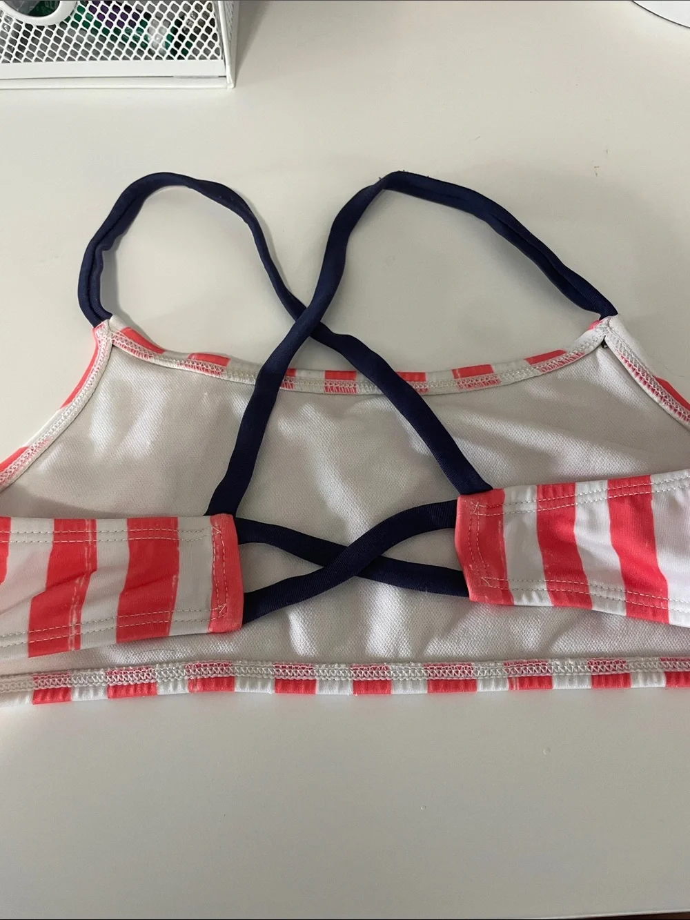 Cat & Jack Red, White & Navy Stars Two-Piece Girls Bikini